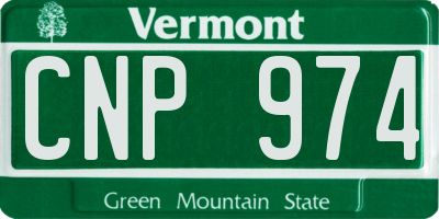 VT license plate CNP974
