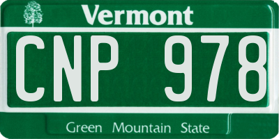 VT license plate CNP978