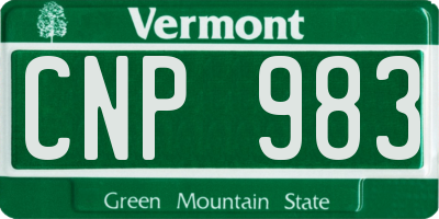 VT license plate CNP983