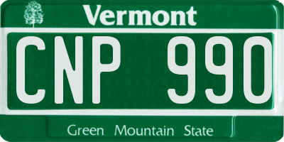 VT license plate CNP990