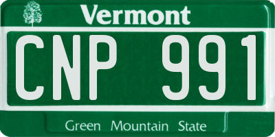 VT license plate CNP991