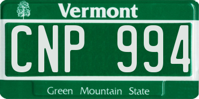 VT license plate CNP994