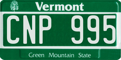 VT license plate CNP995