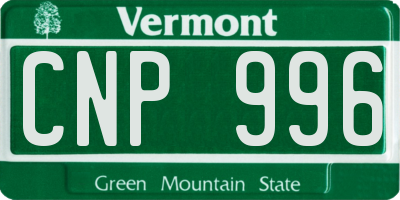 VT license plate CNP996