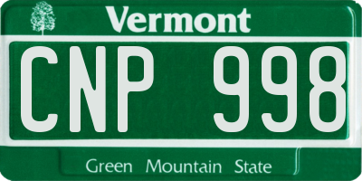 VT license plate CNP998