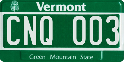 VT license plate CNQ003