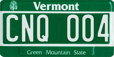 VT license plate CNQ004