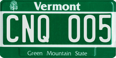 VT license plate CNQ005
