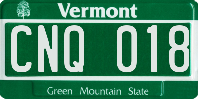 VT license plate CNQ018