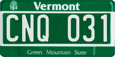 VT license plate CNQ031