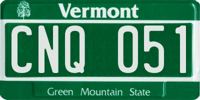 VT license plate CNQ051