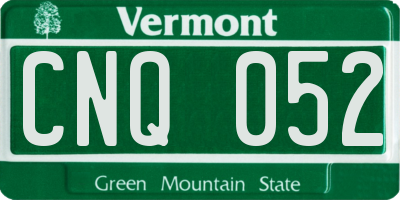 VT license plate CNQ052