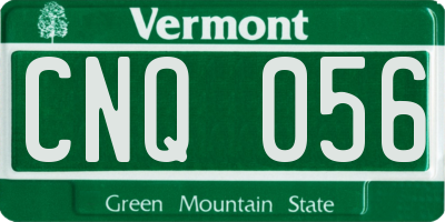 VT license plate CNQ056