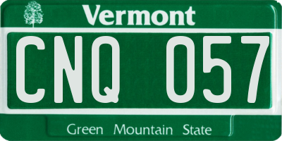 VT license plate CNQ057