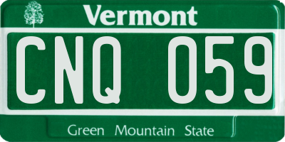 VT license plate CNQ059