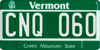 VT license plate CNQ060