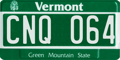 VT license plate CNQ064