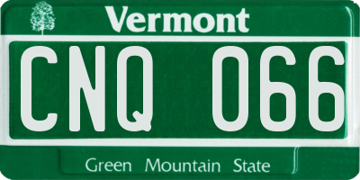 VT license plate CNQ066