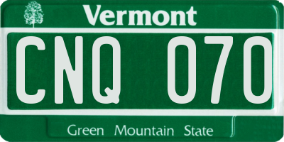 VT license plate CNQ070