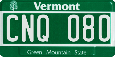 VT license plate CNQ080