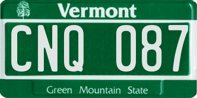 VT license plate CNQ087