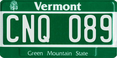 VT license plate CNQ089