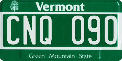 VT license plate CNQ090
