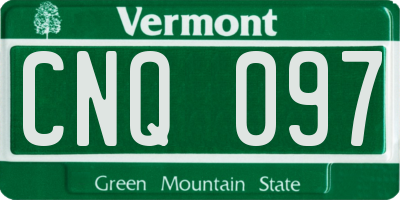 VT license plate CNQ097