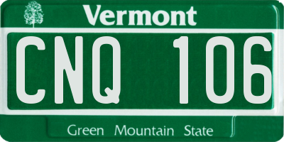 VT license plate CNQ106