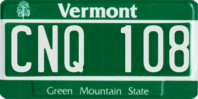 VT license plate CNQ108
