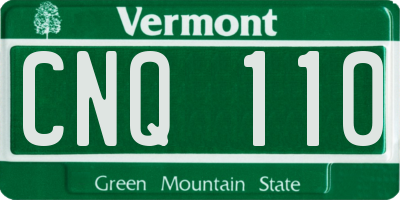 VT license plate CNQ110