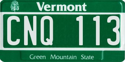VT license plate CNQ113