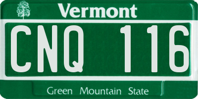 VT license plate CNQ116