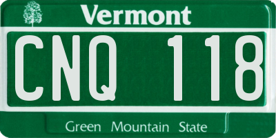 VT license plate CNQ118
