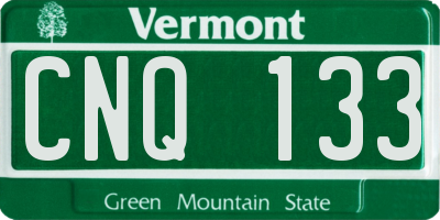 VT license plate CNQ133