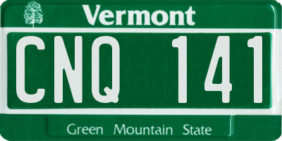 VT license plate CNQ141