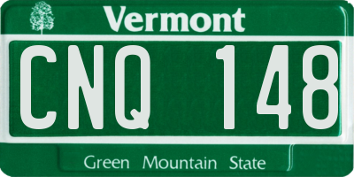 VT license plate CNQ148