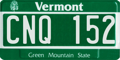 VT license plate CNQ152