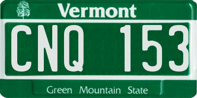 VT license plate CNQ153