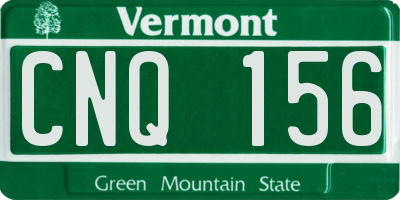 VT license plate CNQ156