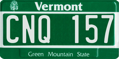 VT license plate CNQ157