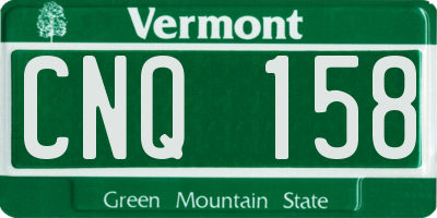 VT license plate CNQ158