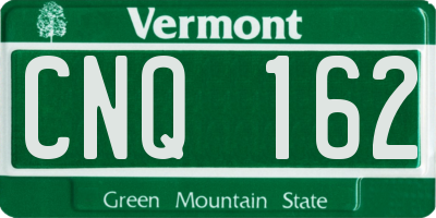 VT license plate CNQ162
