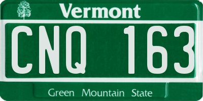 VT license plate CNQ163