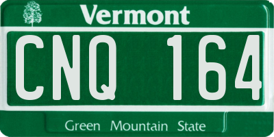 VT license plate CNQ164