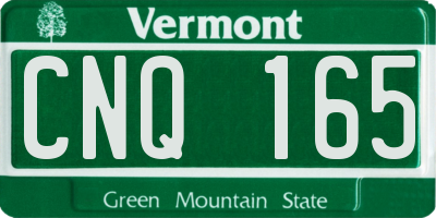 VT license plate CNQ165