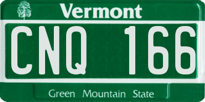 VT license plate CNQ166