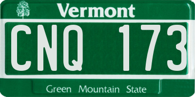VT license plate CNQ173