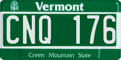 VT license plate CNQ176