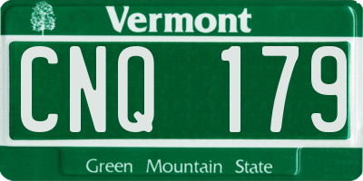 VT license plate CNQ179